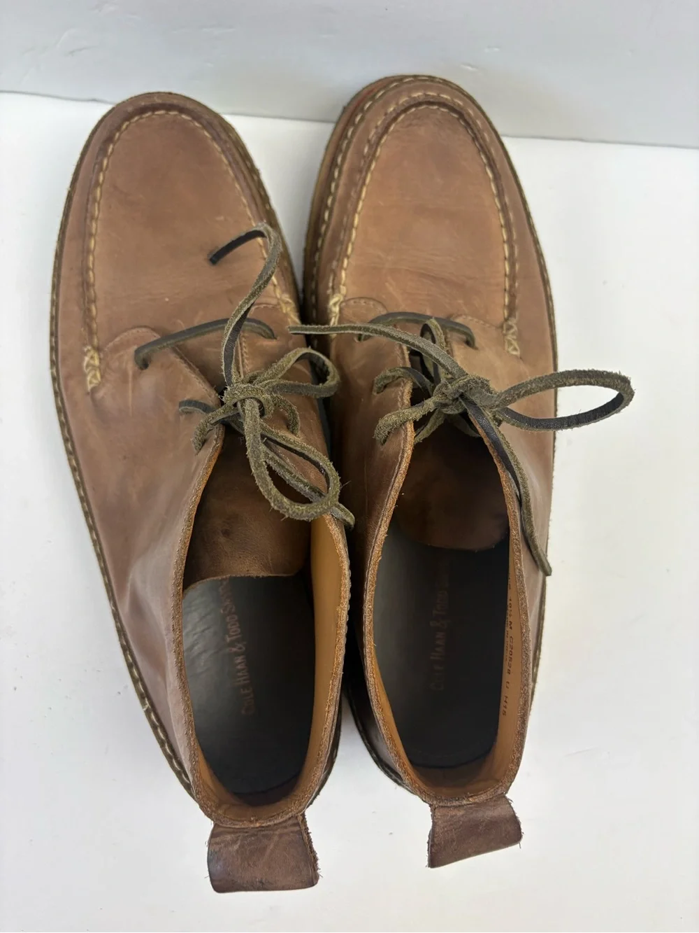 Cole Haan X Todd Snyder Olmstead Brown Suede/Leather Mens Moc Chukka Boot 10.5M